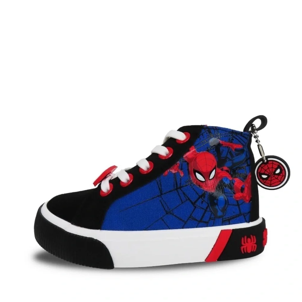 Ground Up Marvel spiderman blue white high top sneaker SIZE 5 toddler Shoe New - Picture 4 of 9